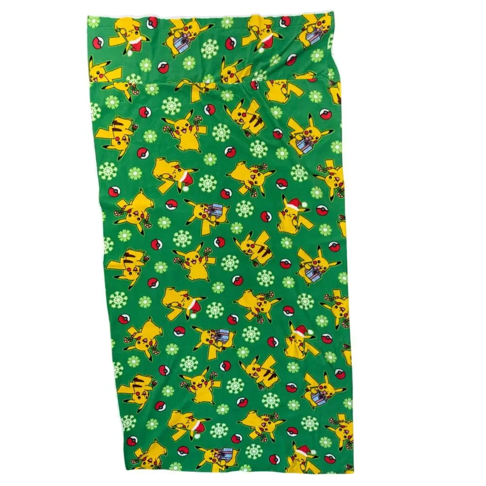 Christmas Pokémon Twin Blanket Pillowcase Set Pikachu Holiday